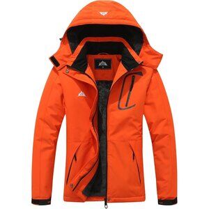Women's Tangerine Waterproof Ski Jacket WarmWinter Coat Outdoor Snowboard Jacket